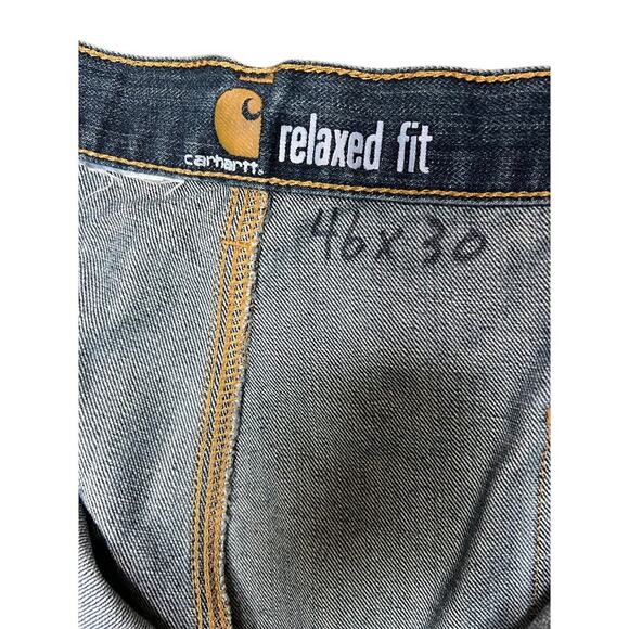 Carhartt Jeans Relaxed Fit Dungaree Carpenter Jeans 46x30 - Picture 4 of 8